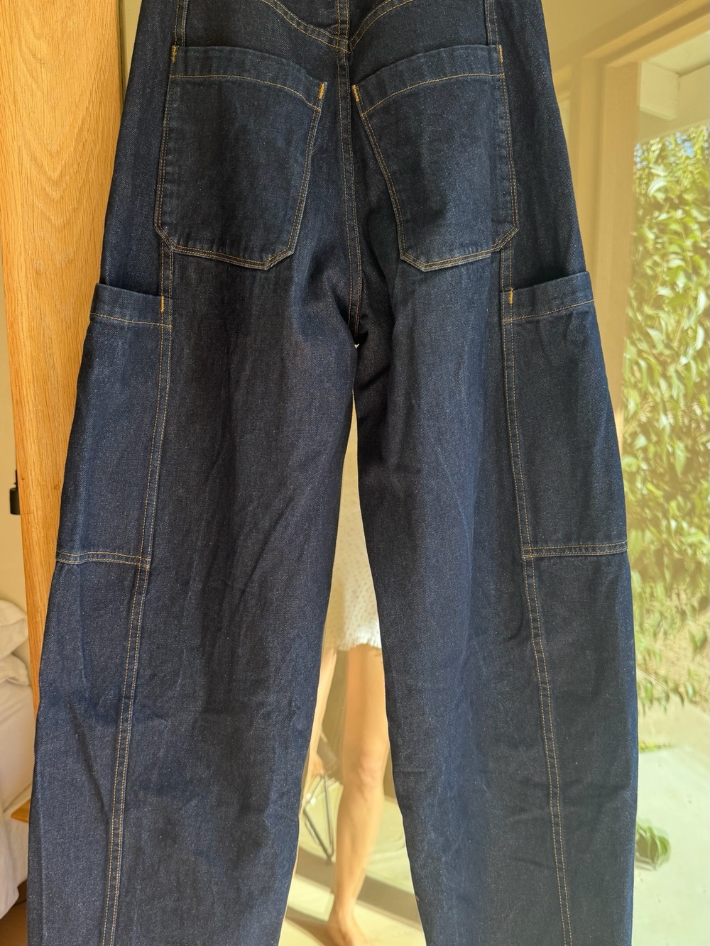 High-Rise Wide Leg Dark Blue Jeans - Classic Flare - Picture 11 of 11